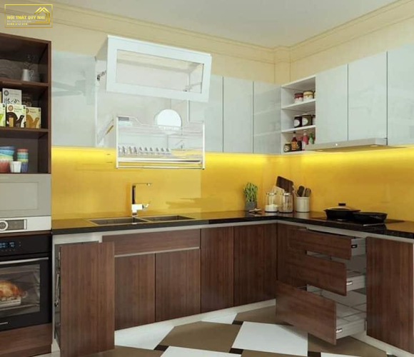 TỦ BẾP NHỰA PICOMAT PHỦ ACRYLIC TBA029