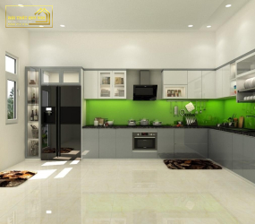 TỦ BẾP NHỰA PICOMAT PHỦ ACRYLIC TBA033