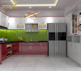 TỦ BẾP NHỰA PICOMAT PHỦ ACRYLIC TBA034