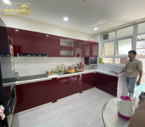 TỦ BẾP NHỰA PICOMAT PHỦ ACRYLIC TBA015