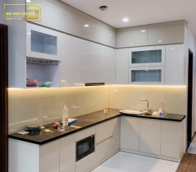 TỦ BẾP NHỰA PICOMAT PHỦ ACRYLIC TBA017