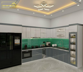 TỦ BẾP NHỰA PICOMAT PHỦ ACRYLIC TBA041