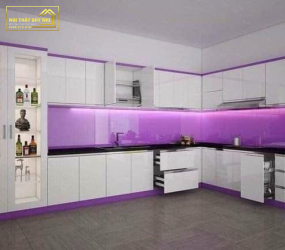 TỦ BẾP NHỰA PICOMAT PHỦ ACRYLIC TBA047