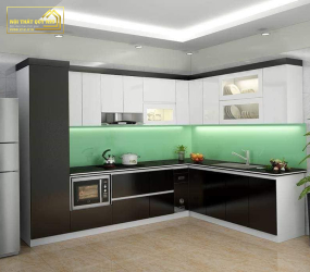 TỦ BẾP NHỰA PICOMAT PHỦ ACRYLIC TBA048