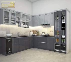 TỦ BẾP NHỰA PICOMAT PHỦ ACRYLIC TBA051