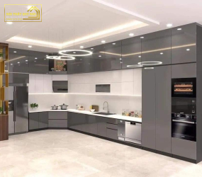 TỦ BẾP NHỰA PICOMAT PHỦ ACRYLIC TBA055