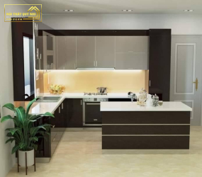 TỦ BẾP NHỰA PICOMAT PHỦ ACRYLIC TBA056