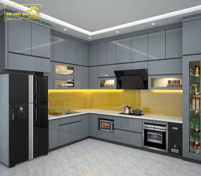 TỦ BẾP NHỰA PICOMAT PHỦ ACRYLIC TBA059