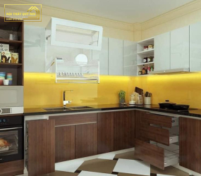 TỦ BẾP NHỰA PICOMAT PHỦ ACRYLIC TBA029