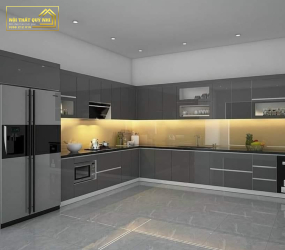 TỦ BẾP NHỰA PICOMAT PHỦ ACRYLIC TBA094