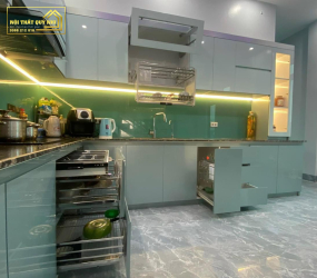 TỦ BẾP NHỰA PICOMAT PHỦ ACRYLIC TBA095