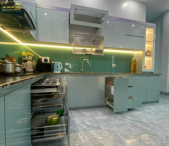 TỦ BẾP NHỰA PICOMAT PHỦ ACRYLIC TBA095