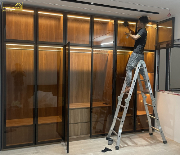 Mẫu Tủ Quần Áo Cánh Kính Cao Cấp MS120