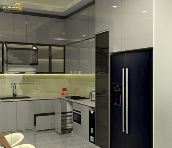 Mẫu Tủ Bếp INOX Cánh Kinh MS0016